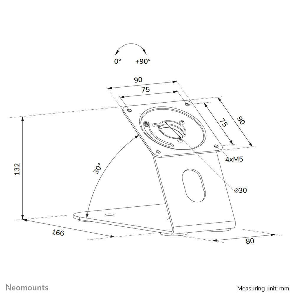 Neomounts DS15-629BL1 Tablet stand desk and wall - max 3 kg | 6,6 lbs - lockable